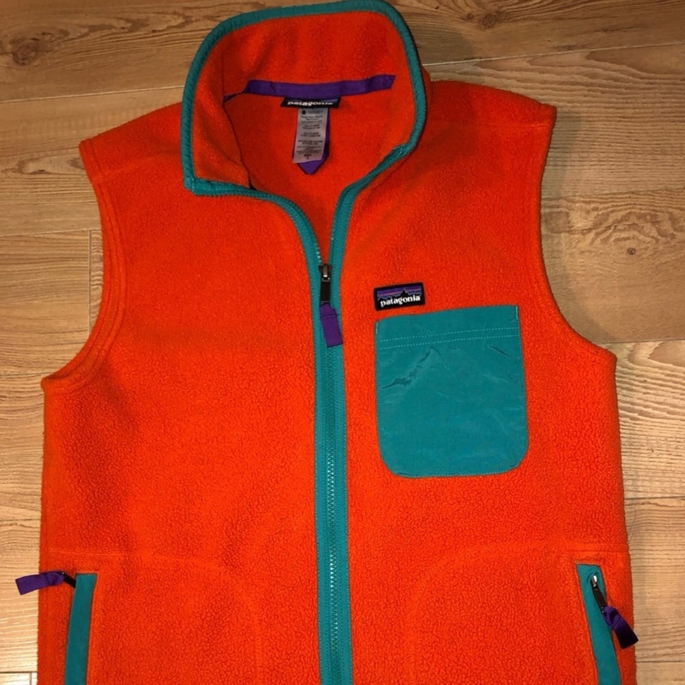 Patagonia Mens Orange Retro Vintage Vest